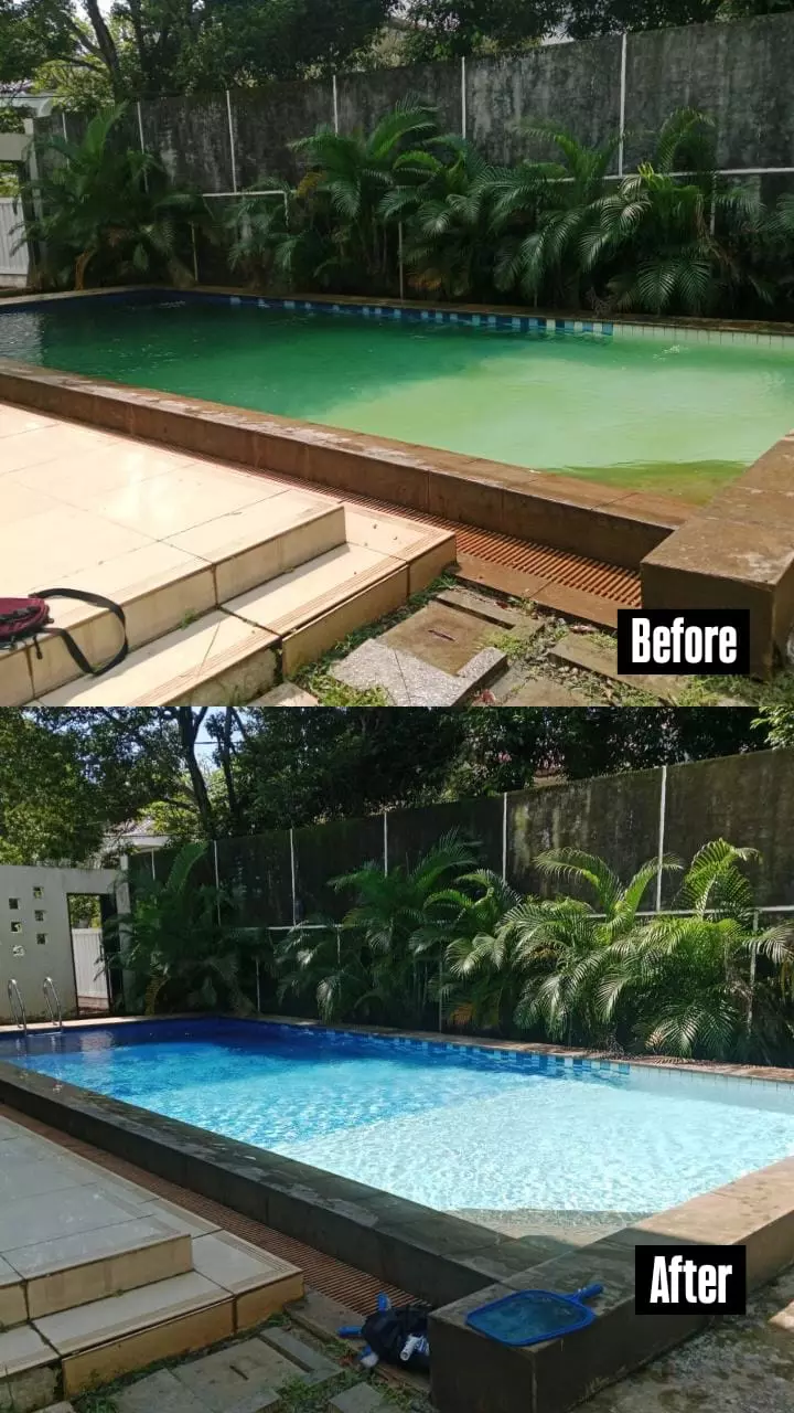 before dan after pengendapan penjernihan