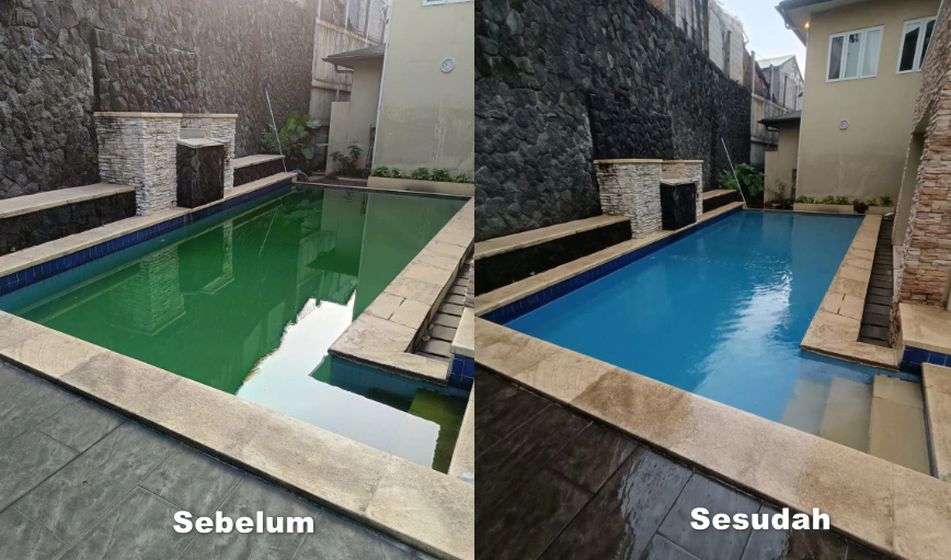 kolam renang sebelum sesudah