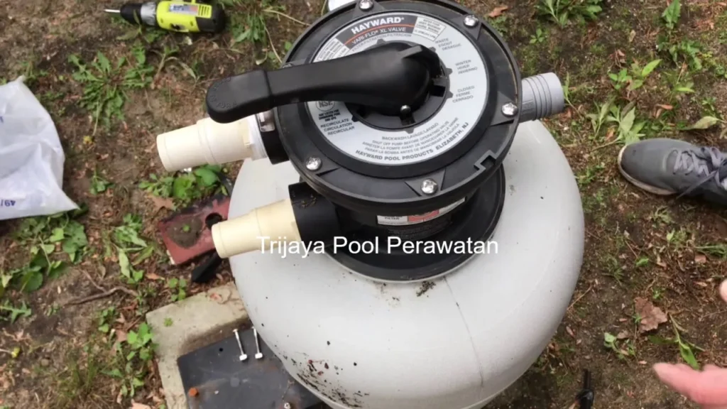 multiport valve filter kolam renang rusak