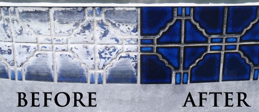 before after pembersihan kalsium kerak